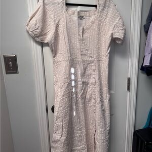 Madewell Striped Elegant Cream Dress